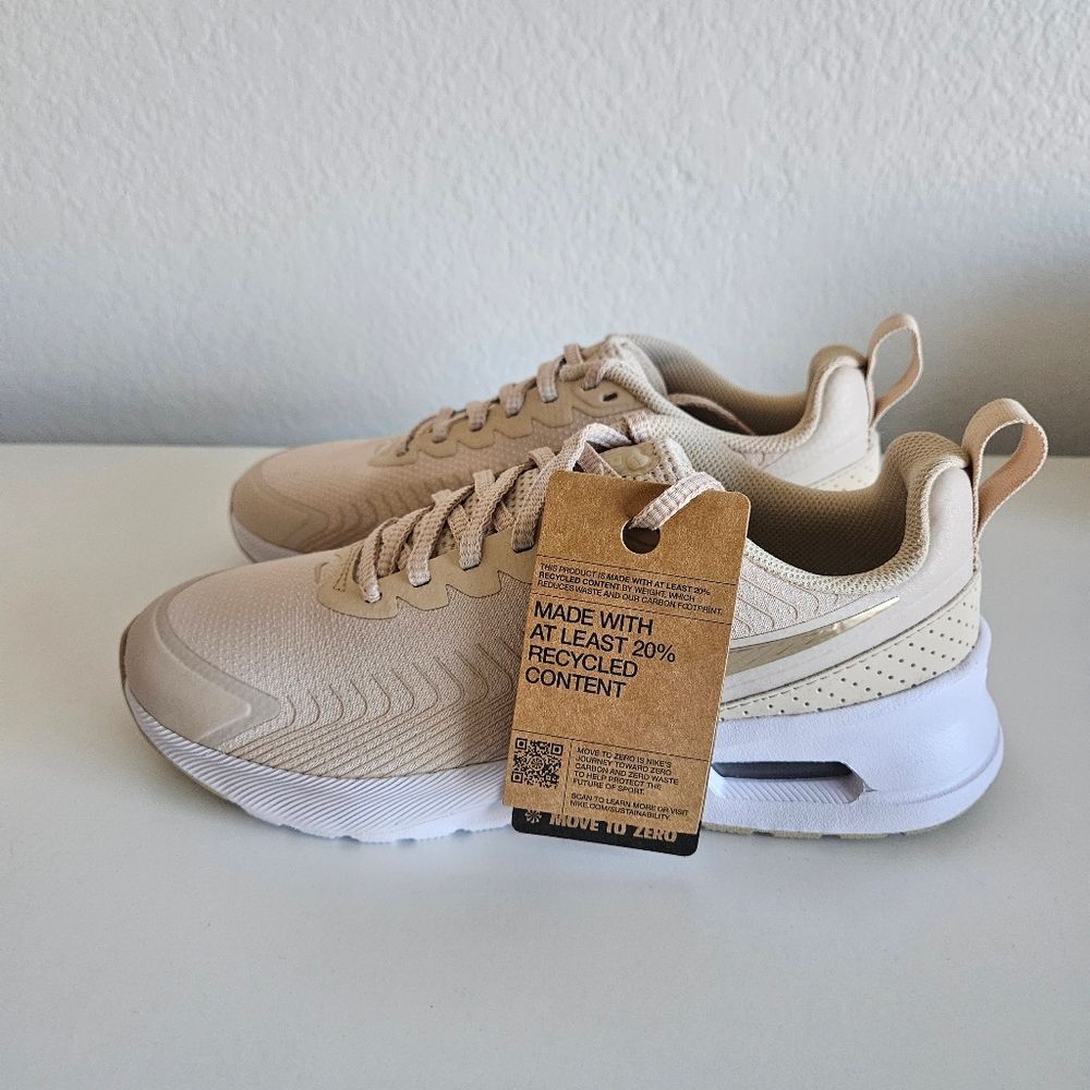 NWT Nike | Air Max Nuaxis Sanddrift Grain White Sneaker Shoes, Womens 9 - Picture 5 of 10